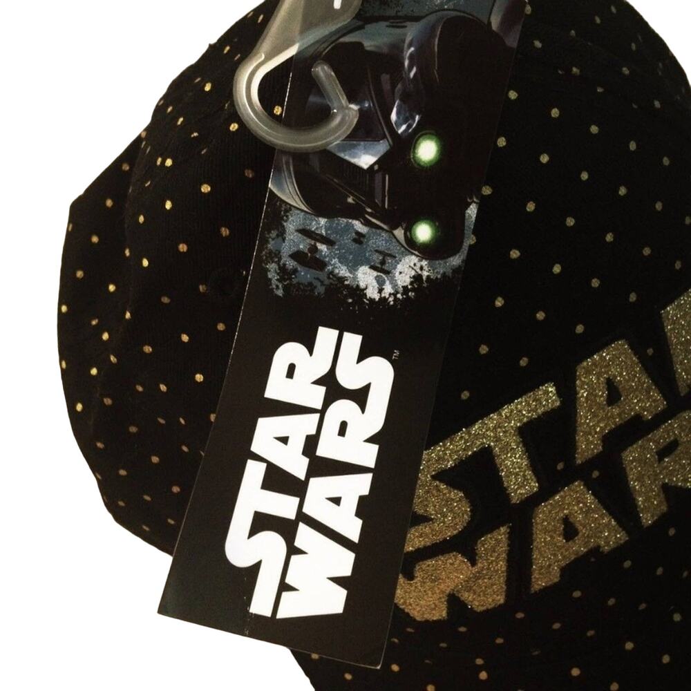 Star Wars Polka Dot Black Gold Snapback Cap Hat - Picture 5 of 6